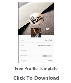 free profile template android