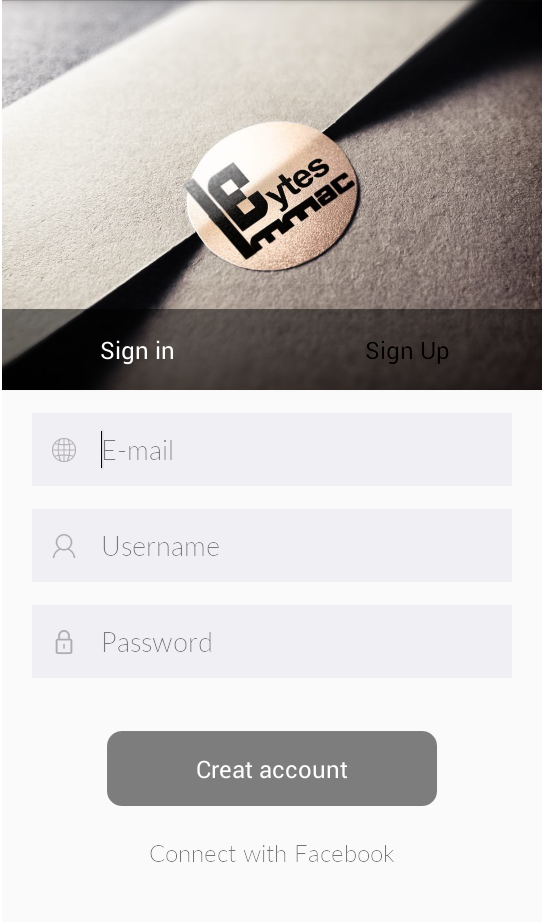free android login app design template