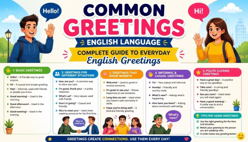 Common Greetings English Language