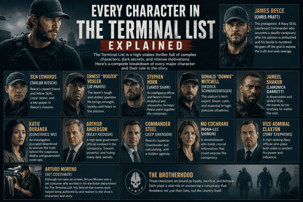 Every Character in The Terminal List Explained