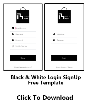 free login app template in android