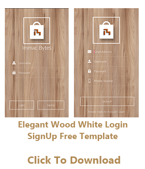free android login app template