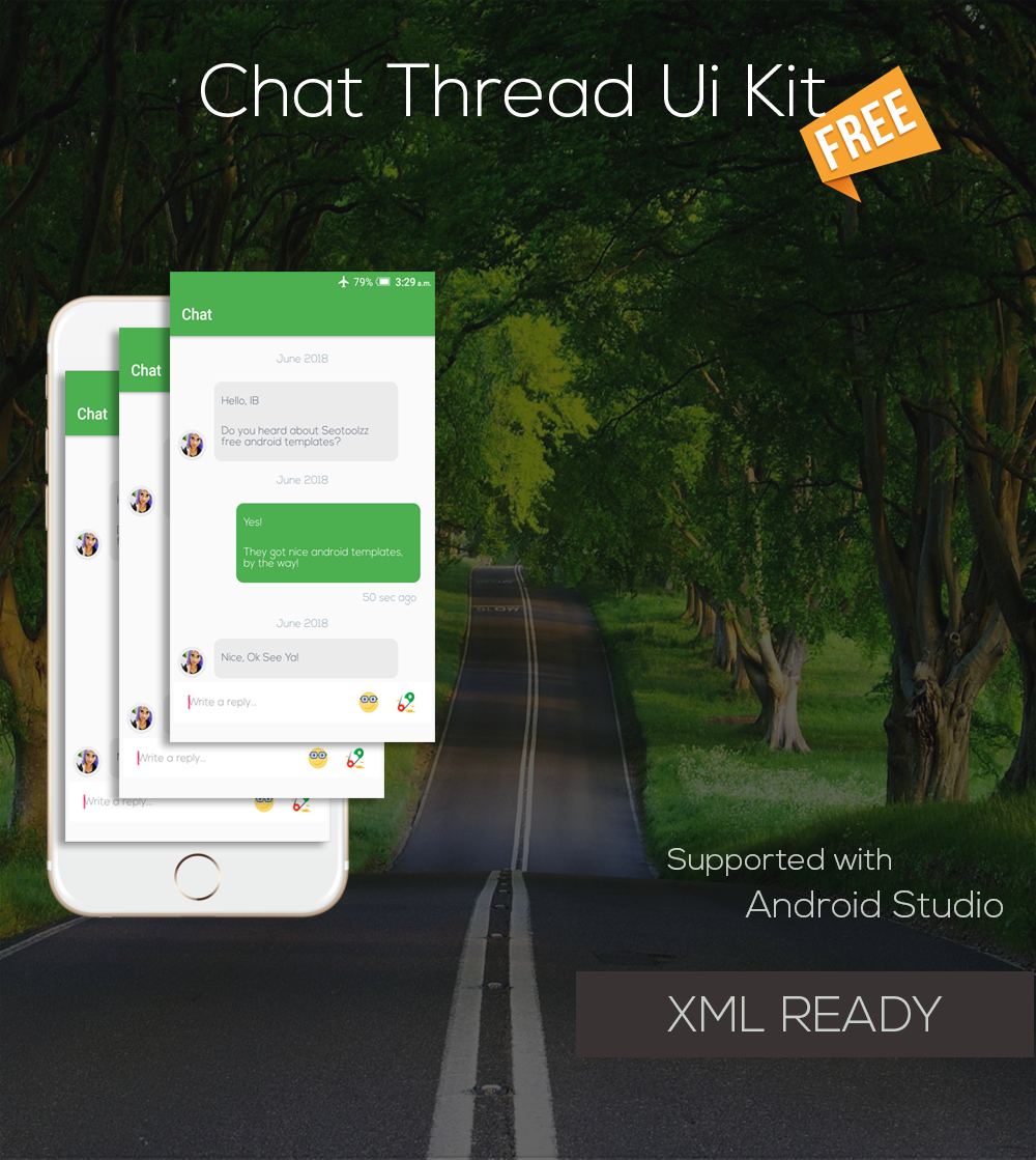 free chat template in android