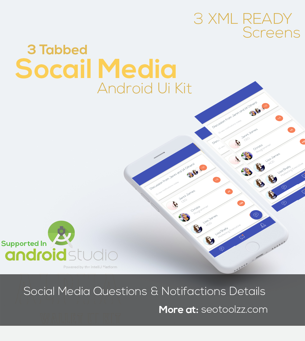 free android chat list template